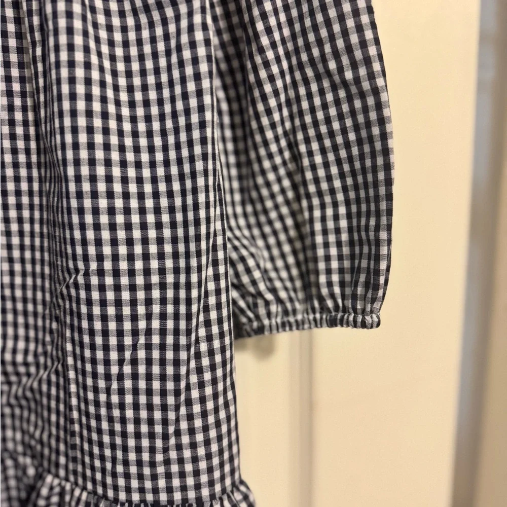 Little English Navy and White Gingham Kids Dress